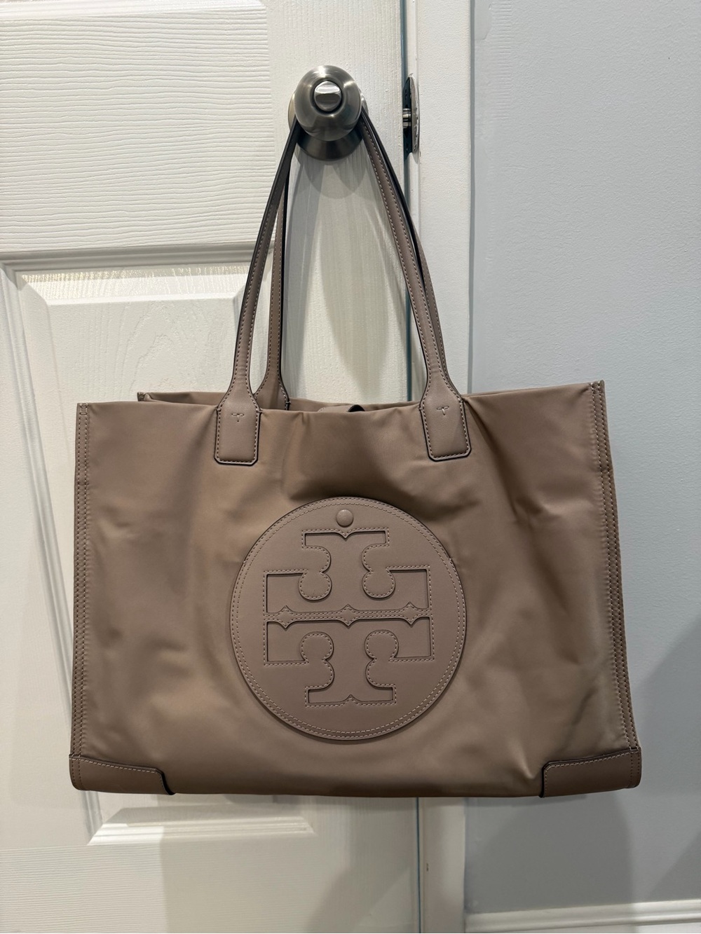 Tory Burch Ella Tote Large - Gray Heron